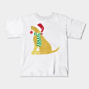 Christmas Yellow Lab Holiday Dog Kids T-Shirt